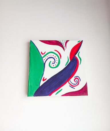 Peinture abstrait nature fleur coloré Aimie Lisa pop art (gouache)