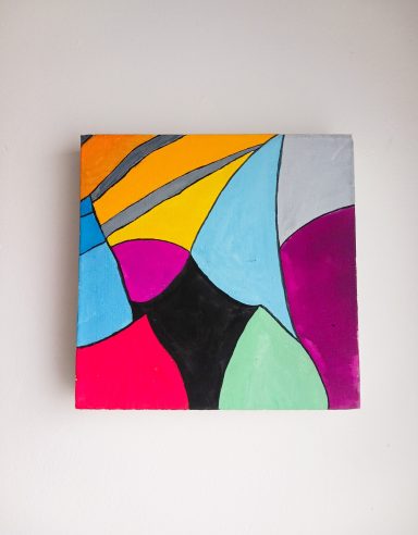 Peinture abstrait lever de soleil coucher de soleil Aimie Lisa (gouache) pop art